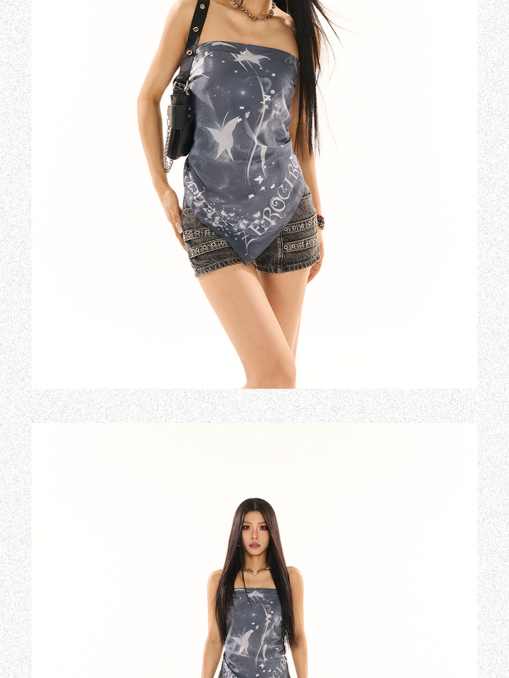 ZERO Decorative Polyester Scarf Style Oversized Letter Print Unisex Tube Tops