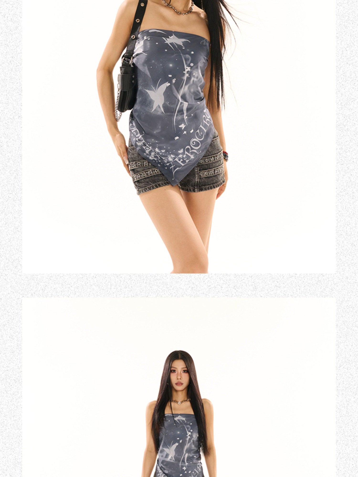 ZERO Decorative Polyester Scarf Style Oversized Letter Print Unisex Tube Tops